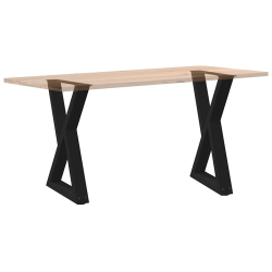 Nogi do stołu jadalnego 2 szt. Czarne 50x(72-73,3) cm Stal