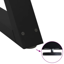 Nogi do stołu jadalnego 2 szt. Czarne 50x(72-73,3) cm Stal