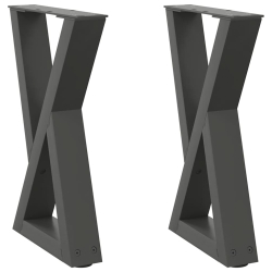 Nogi do stolika kawowego 2 szt. Antracyt 38x(42-43,3) cm Stal