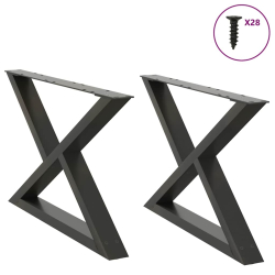 Nogi do stolika kawowego 2 szt. Antracyt 70x(42-43,3) cm Stal