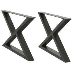 Nogi do stolika kawowego 2 szt. Antracyt 70x(42-43,3) cm Stal