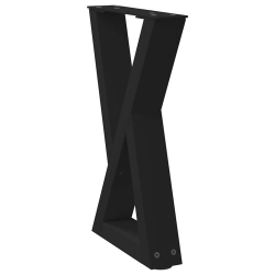 Nogi do stolika kawowego 2 szt. Czarne 38x(42-43,3) cm Stal