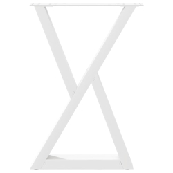 Nogi do stołu jadalnego 2 szt. Białe 60x(72-73,3) cm Stal