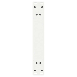 Nogi do stołu jadalnego 2 szt. Białe 60x(72-73,3) cm Stal
