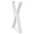 Nogi do stołu jadalnego 2 szt. Białe 60x(72-73,3) cm Stal