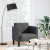 Sofa Fotel z Podłokietnikami Ciemnoszary 54 cm Tkanina Corduroy