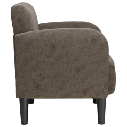Sofa Fotel z Podłokietnikami Ciemnoszary 54cm Skóra ekologiczna
