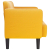 Sofa dwuosobowa Jasnożółta 109 cm Tkanina sztruksowa