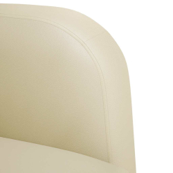 Sofa dwuosobowa kremowa 110 cm ze skóry ekologicznej