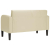 Sofa dwuosobowa kremowa 110 cm ze skóry ekologicznej