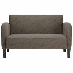Sofa dwuosobowa ciemnoszara 110 cm sztuczna skóra