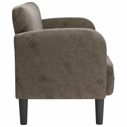 Sofa dwuosobowa ciemnoszara 110 cm sztuczna skóra