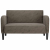 Sofa dwuosobowa ciemnoszara 110 cm sztuczna skóra