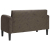 Sofa dwuosobowa ciemnoszara 110 cm sztuczna skóra