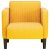 Sofa Fotel z Podłokietnikami Jasnożółty 54 cm Tkanina Kordowa