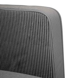 Sofa dwuosobowa Ciemnoszara 109 cm Tkanina sztruksowa