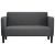 Sofa dwuosobowa Ciemnoszara 109 cm Tkanina sztruksowa