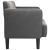Sofa dwuosobowa Ciemnoszara 109 cm Tkanina sztruksowa
