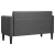Sofa dwuosobowa Ciemnoszara 109 cm Tkanina sztruksowa