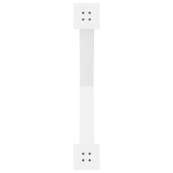 Nogi do stołu jadalnego, 2 szt., białe, 90x(72-73) cm, stal