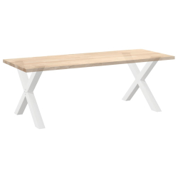 Nogi do stołu jadalnego, 2 szt., białe, 90x(72-73) cm, stal