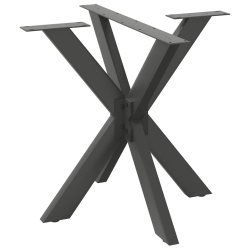 Noga do stołu jadalnego, antracyt, 85x85x(72-73) cm, stal