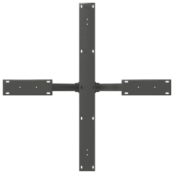Noga do stołu jadalnego, antracyt, 85x85x(72-73) cm, stal