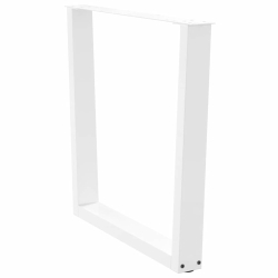 Nogi do stołu jadalnego w kształcie litery V 3 szt. Białe Stal