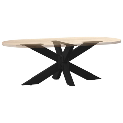 Noga stolika kawowego, czarny, 98x58x(42-43) cm, stal