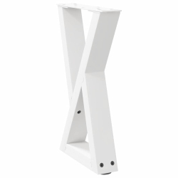 Nogi do stolika kawowego 2 szt. Białe 28x(42-43,3) cm Stal