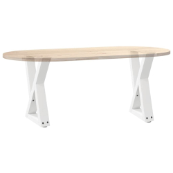 Nogi do stolika kawowego 2 szt. Białe 28x(42-43,3) cm Stal