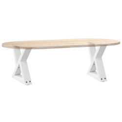 Nogi do stolika kawowego 2 szt. Białe 40x(30-31,3) cm Stal
