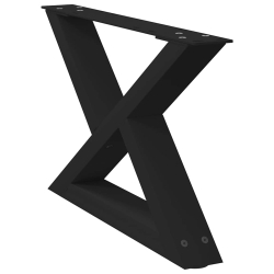 Nogi do stolika kawowego 2 szt. Czarne 60x(30-31,3) cm Stal