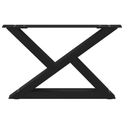 Nogi do stolika kawowego 2 szt. Czarne 60x(30-31,3) cm Stal