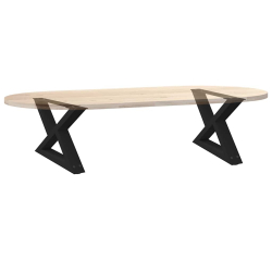 Nogi do stolika kawowego 2 szt. Czarne 60x(30-31,3) cm Stal