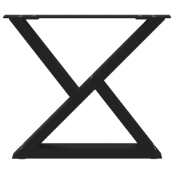 Nogi do stolika kawowego 2 szt. Czarne 50x(42-43,3) cm Stal