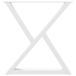 Nogi do stołu jadalnego 2 szt. Białe 70x(72-73,3) cm Stal