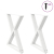 Nogi do stołu jadalnego 2 szt. Białe 70x(72-73,3) cm Stal