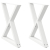 Nogi do stołu jadalnego 2 szt. Białe 70x(72-73,3) cm Stal