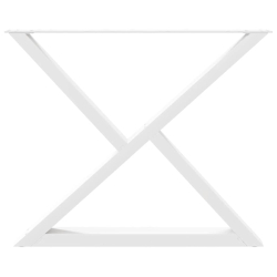 Nogi do stołu jadalnego 2 szt. Białe 90x(72-73,3) cm Stal