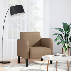Sofa Fotel z Podłokietnikami Cappuccino 54 cm Skóra ekologiczna