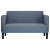 Sofa dwuosobowa niebieska 109 cm tkanina sztruksowa