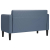Sofa dwuosobowa niebieska 109 cm tkanina sztruksowa
