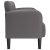 Sofa dwuosobowa Szara 110 cm Skóra ekologiczna