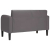 Sofa dwuosobowa Szara 110 cm Skóra ekologiczna