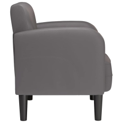 Sofa Fotel z Podłokietnikami Szary 54 cm Skóra ekologiczna