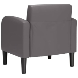 Sofa Fotel z Podłokietnikami Szary 54 cm Skóra ekologiczna