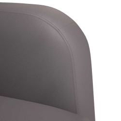 Sofa Fotel z Podłokietnikami Szary 54 cm Skóra ekologiczna