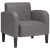 Sofa Fotel z Podłokietnikami Szary 54 cm Skóra ekologiczna