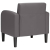 Sofa Fotel z Podłokietnikami Szary 54 cm Skóra ekologiczna